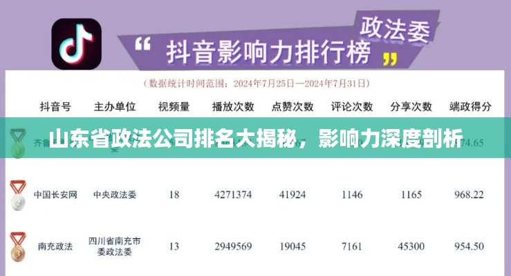 山东省政法公司排名大揭秘，影响力深度剖析