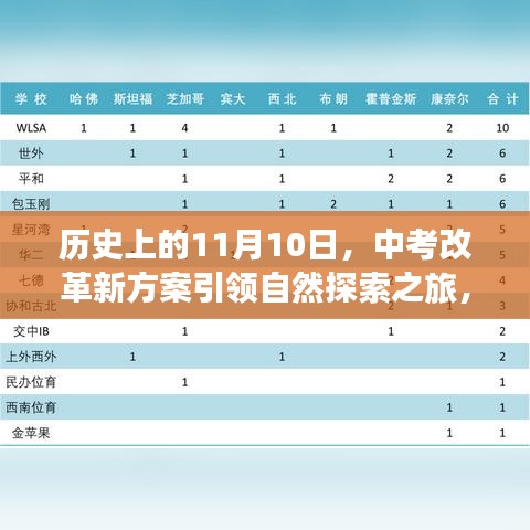 历史上的11月10日，中考改革新方案引领自然探索之旅，追求内心平和的启程