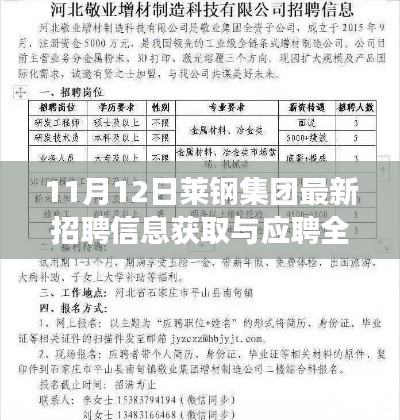 11月12日莱钢集团最新招聘信息获取与应聘全攻略，初学者与进阶用户必读