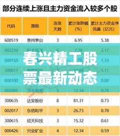 春兴精工股票最新动态深度洞察，多方观点下的最新分析与洞察