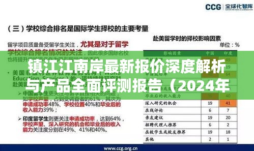 镇江江南岸最新报价深度解析与产品全面评测报告（2024年11月14日）