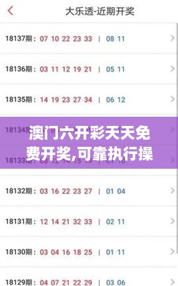 澳门六开彩天天免费开奖,可靠执行操作方式_NPY60.127进口版