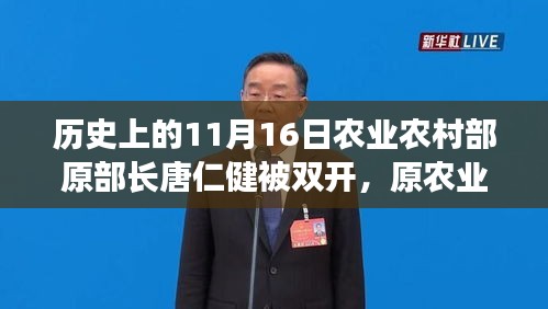 关于农业农村部原部长唐仁健被双开的背后故事与历史背景分析