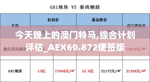 今天晚上的澳门特马,综合计划评估_AEX60.872便签版