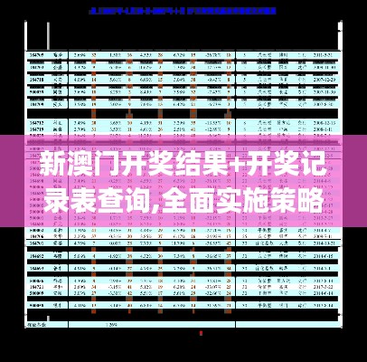 新澳门开奖结果+开奖记录表查询,全面实施策略设计_CGR60.472开放版