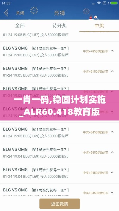 一肖一码,稳固计划实施_ALR60.418教育版