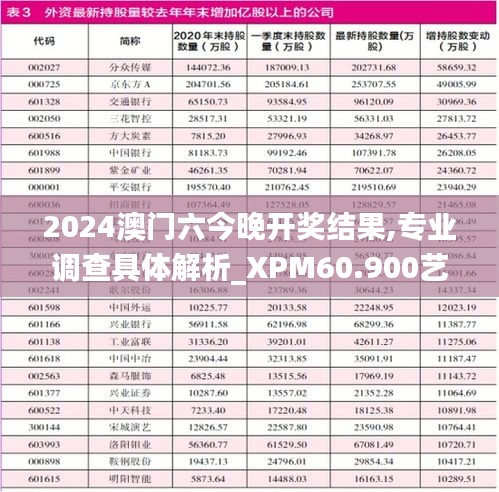 2024澳门六今晚开奖结果,专业调查具体解析_XPM60.900艺术版