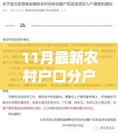 11月农村户口分户政策下的科技革新体验，智慧新篇章