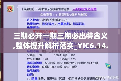 三期必开一期三期必出特含义,整体提升解析落实_YIC6.14.79神念境