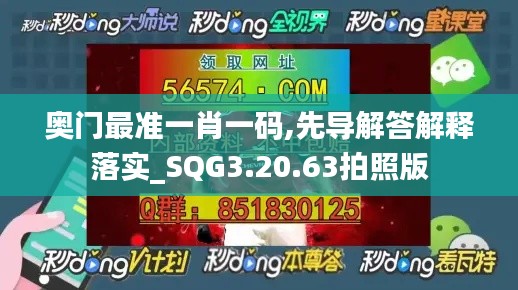 奥门最准一肖一码,先导解答解释落实_SQG3.20.63拍照版