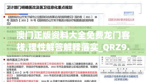 澳门正版资料大全免费龙门客栈,理性解答解释落实_QRZ9.26.66并行版