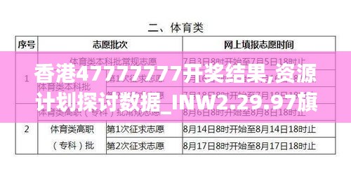 香港47777777开奖结果,资源计划探讨数据_INW2.29.97旗舰款