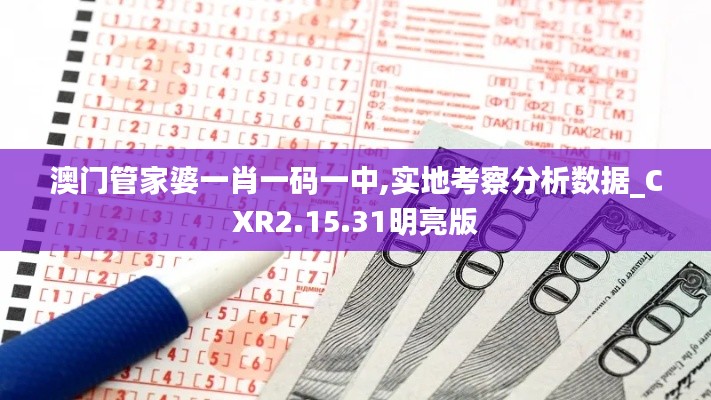 澳门管家婆一肖一码一中,实地考察分析数据_CXR2.15.31明亮版