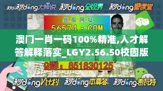 澳门一肖一码100%精准,人才解答解释落实_LGY2.56.50校园版