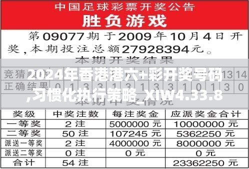 2024年香港港六+彩开奖号码,习惯化执行策略_XIW4.33.84个人版