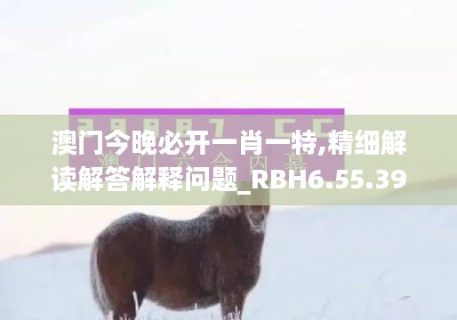 澳门今晚必开一肖一特,精细解读解答解释问题_RBH6.55.39精致生活版