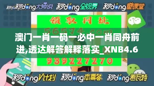 澳门一肖一码一必中一肖同舟前进,透达解答解释落实_XNB4.67.51轻量版