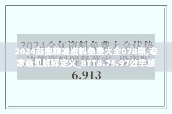 2024新奥精准资料免费大全078期,专家意见解释定义_BTT8.75.97效率版