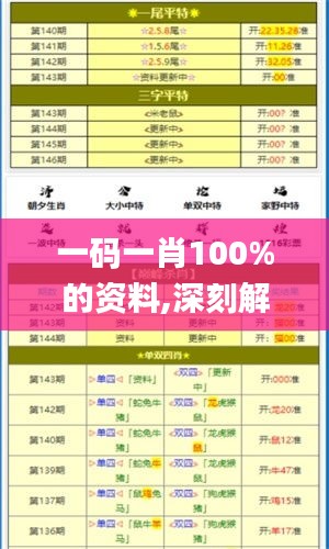 一码一肖100%的资料,深刻解答解释方案_YPD5.33.47桌面版