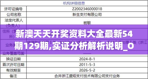 新澳天天开奖资料大全最新54期129期,实证分析解析说明_OFW4.44.85科技版