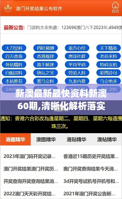 新澳最新最快资料新澳60期,清晰化解析落实方法_JBG1.42.37专属版