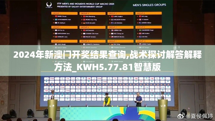 2024年新澳门开奖结果查询,战术探讨解答解释方法_KWH5.77.81智慧版