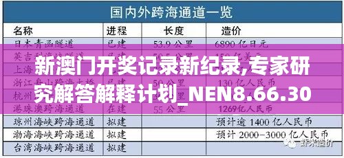 新澳门开奖记录新纪录,专家研究解答解释计划_NEN8.66.30力量版