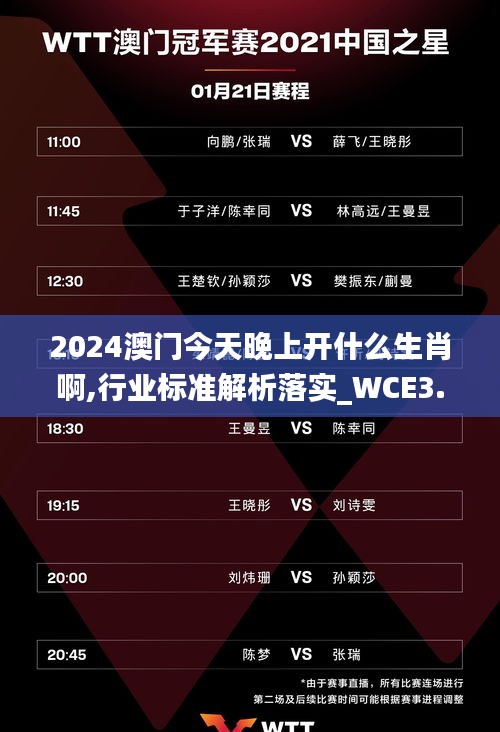 2024澳门今天晚上开什么生肖啊,行业标准解析落实_WCE3.15.39人工智能版