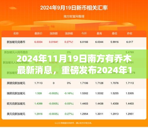 2024年11月19日南方有乔木最新消息，重磅发布2024年11月19日南方乔木最新高科技产品——革新功能引领未来生活风潮