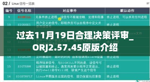 过去11月19日合理决策评审_ORJ2.57.45原版介绍