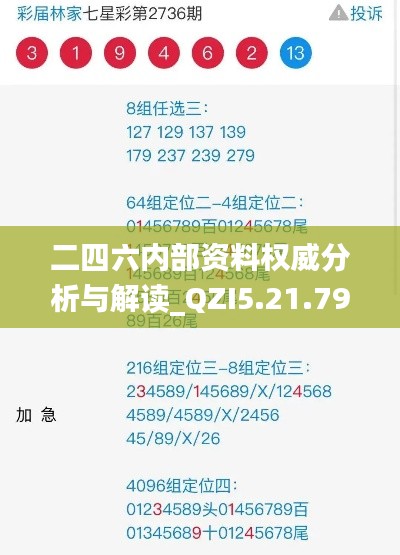 二四六内部资料权威分析与解读_QZI5.21.79锐意版