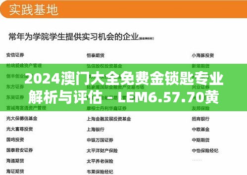 2024澳门大全免费金锁匙专业解析与评估 - LEM6.57.70黄金版