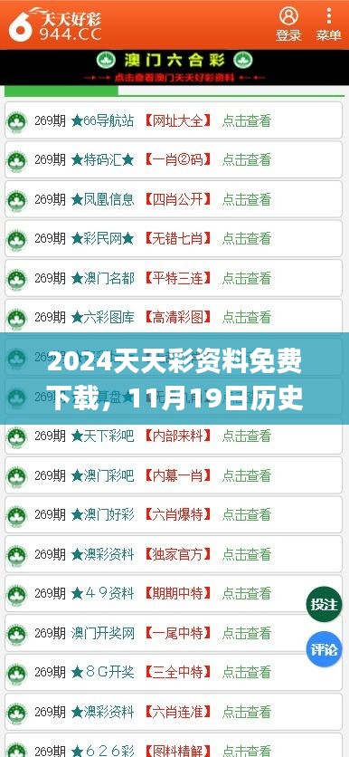 2024天天彩资料免费下载，11月19日历史事件灵活解读方案_LDE4.24.53桌面版