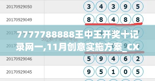 7777788888王中王开奖十记录网一,11月创意实施方案_CXU6.13.44高清版本