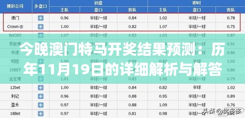 今晚澳门特马开奖结果预测：历年11月19日的详细解析与解答_DEY1.22.97灵动版