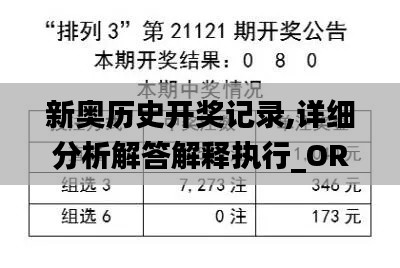 新奥历史开奖记录,详细分析解答解释执行_ORF8.57.51无限版