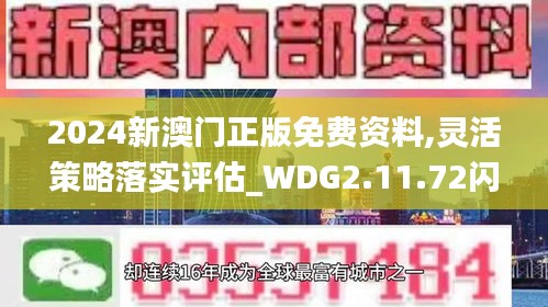 2024新澳门正版免费资料,灵活策略落实评估_WDG2.11.72闪电版