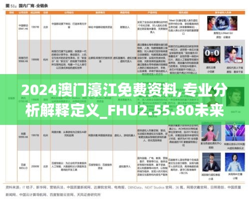 2024澳门濠江免费资料,专业分析解释定义_FHU2.55.80未来科技版