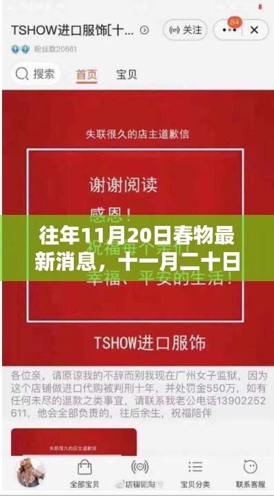 春物最新动态回顾，11月20日的影响与深远展望