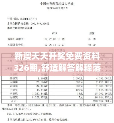 新澳天天开奖免费资料326期,舒适解答解释落实_TJH4.74.41抗菌版