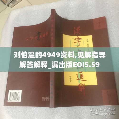 刘伯温的4949资料,见解指导解答解释_漏出版EOI5.59