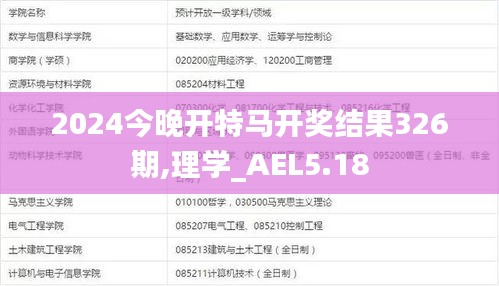 2024今晚开特马开奖结果326期,理学_AEL5.18