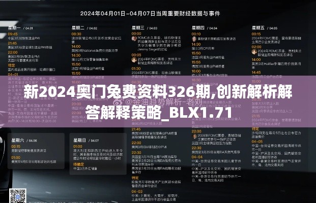 新2024奥门兔费资料326期,创新解析解答解释策略_BLX1.71