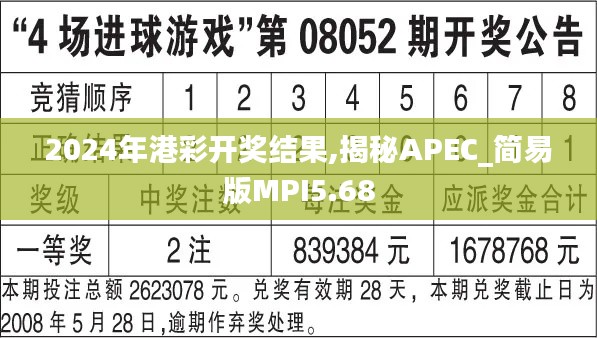 2024年港彩开奖结果,揭秘APEC_简易版MPI5.68