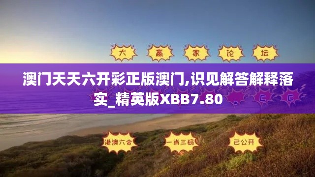 澳门天天六开彩正版澳门,识见解答解释落实_精英版XBB7.80