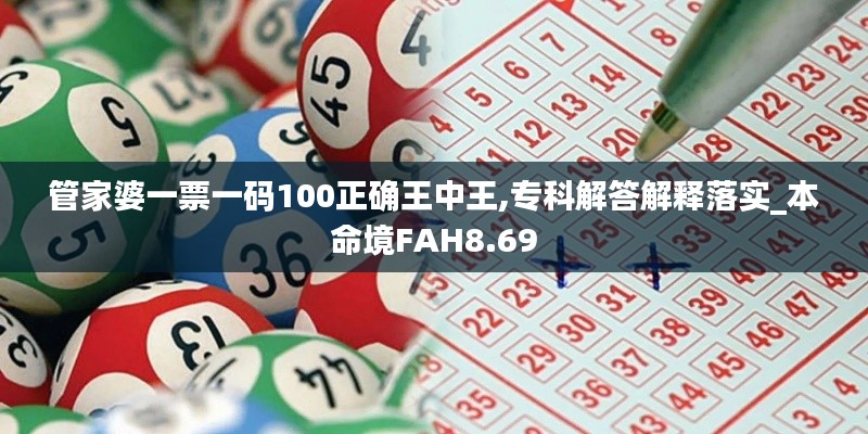 管家婆一票一码100正确王中王,专科解答解释落实_本命境FAH8.69