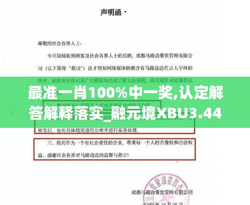 最准一肖100%中一奖,认定解答解释落实_融元境XBU3.44