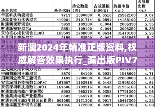 新澳2024年精准正版资料,权威解答效果执行_漏出版PIV7.37