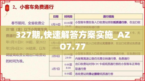 327期,快速解答方案实施_AZO7.77