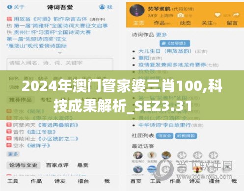 2024年澳门管家婆三肖100,科技成果解析_SEZ3.31